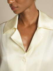 Clearance - 19Momme Silk Long Sleeve Notch Collar Women's Shirt