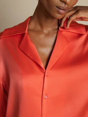 Clearance - 19Momme Silk Long Sleeve Notch Collar Women's Shirt
