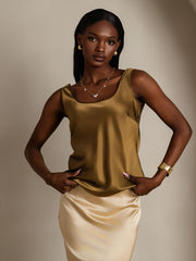 Clearance - 19Momme Silk Sleeveless U Neck Women's Tank Top