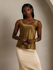 Clearance - 19Momme Silk Sleeveless U Neck Women's Tank Top