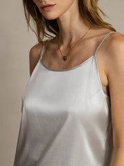 Clearance - 19Momme Silk Spaghetti Strap Round Neck Camisoles