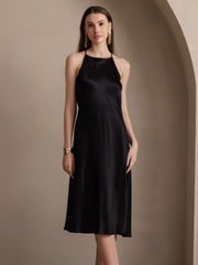 Clearance - 19Momme Silk Spaghetti straps Maxi Dress