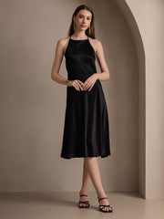 Clearance - 19Momme Silk Spaghetti straps Maxi Dress