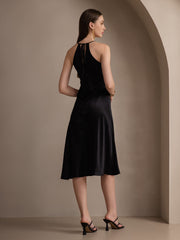 Clearance - 19Momme Silk Spaghetti straps Maxi Dress