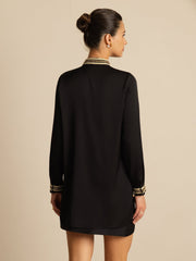 Clearance - 19Momme Silk Women's Pleated Stand Collar Blouse