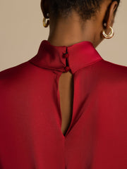 Clearance - 19Momme Silk Women's Turtle Neck Long Sleeve Top