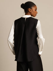 Clearance - 32Momme Silk-Wool Blend Women's Vest with Button Pocket Design