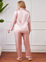 Clearance - Plus Size Pure Silk Button-Up Women’s Pajamas