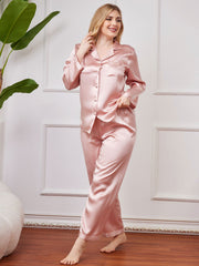 Clearance - Plus Size Pure Silk Button-Up Women’s Pajamas