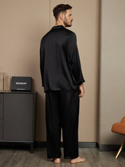 Clearance - Pure Silk Long Sleeve Men's Pajamas Set