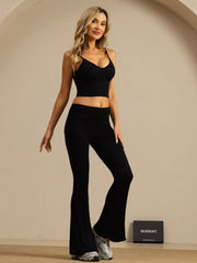 Clearance - Pure Silk Women's Flare Pants High Waisted Bell Bottom