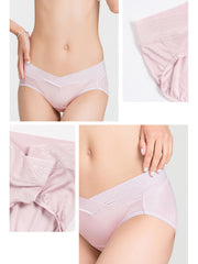 Clearance - Silk Knitted Pregnant Woman V-Waist Panties (Bra NOT Included)