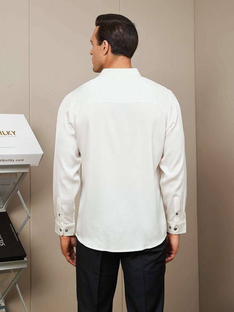 Clearance - Silk Mens shirt with Long Sleeves