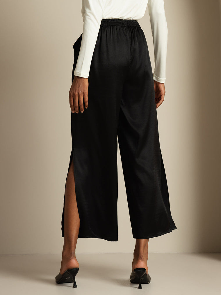 Clearance - Women's 19Momme Silk Wide Leg Split Pants