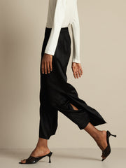 Clearance - Women's 19Momme Silk Wide Leg Split Pants