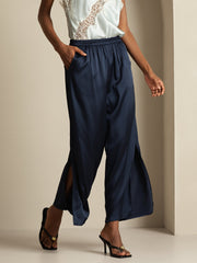 Clearance - Women's 19Momme Silk Wide Leg Split Pants