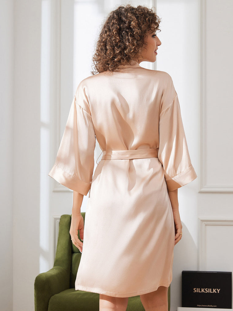 Clearance(US Warehouse) - Pure Silk Women's Kimono Wrap Robe