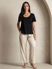 Clearance(US Warehouse) - Silk Blend U-Neck Women's T-Shirt