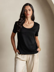 Clearance(US Warehouse) - Silk Blend U-Neck Women's T-Shirt
