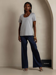 Clearance(US Warehouse) - Silk Blend U-Neck Women's T-Shirt