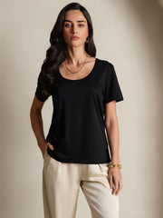 Clearance(US Warehouse) - Silk Blend U-Neck Women's T-Shirt
