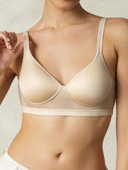 Comfortable Wireless Silk Jersey Bra