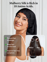 Elegant Long Pure Silk Bonnet