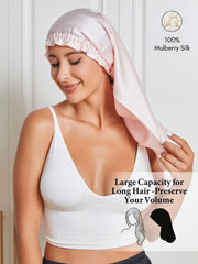 Elegant Long Pure Silk Bonnet
