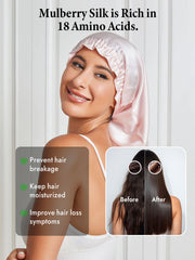 Elegant Long Pure Silk Bonnet