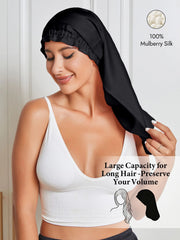 Elegant Long Pure Silk Bonnet