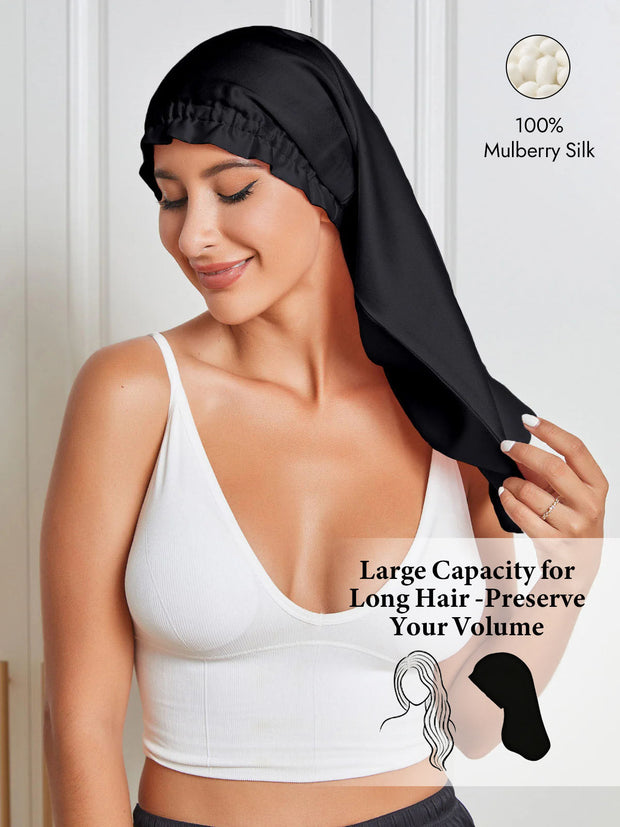 Elegant Long Pure Silk Bonnet