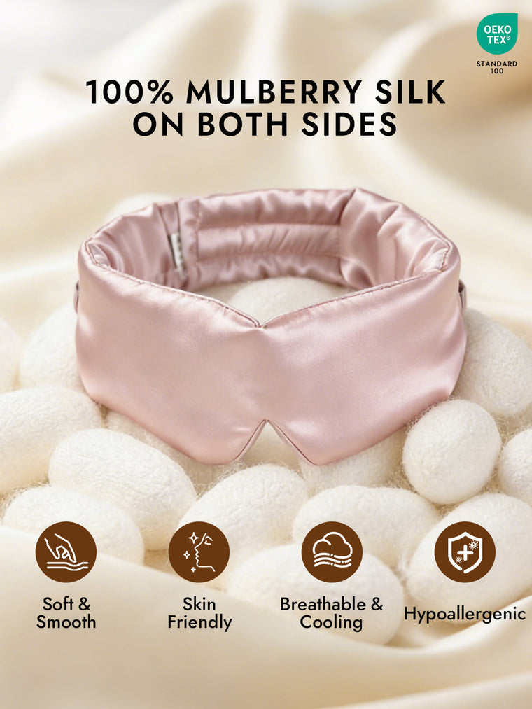 Elegant One Piece 100% Mulberry Silk Sleep Eye Mask