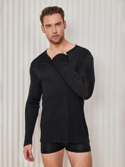 Mens Fashion Pure Silk Tee