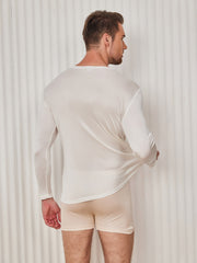 Mens Fashion Pure Silk Tee