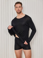 Mens Fashion Pure Silk Tee