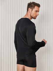 Mens Fashion Pure Silk Tee