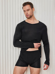 Mens Fashion Pure Silk Tee
