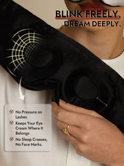 Pure Silk 3D Contoured Eye Mask With Velcro Closure