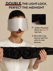 Pure Silk 3D Contoured Eye Mask With Velcro Closure