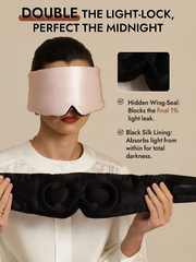 Pure Silk 3D Contoured Eye Mask With Velcro Closure