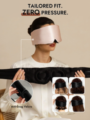 Pure Silk 3D Contoured Eye Mask With Velcro Closure