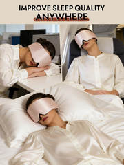 Pure Silk 3D Contoured Eye Mask With Velcro Closure
