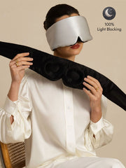 Pure Silk 3D Contoured Eye Mask With Velcro Closure