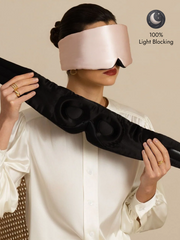 Pure Silk 3D Contoured Eye Mask With Velcro Closure