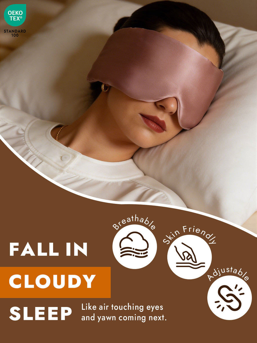 Pure Silk Double-Sided Eye Mask With Silent Velcro Closure