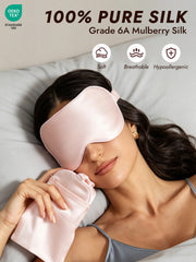 Pure Silk Eye Mask And Envelope Pouch Set 2Pcs