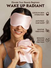 Pure Silk Eye Mask And Envelope Pouch Set 2Pcs