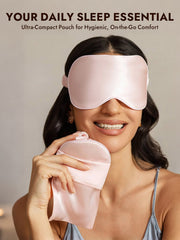 Pure Silk Eye Mask And Envelope Pouch Set 2Pcs