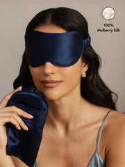 Pure Silk Eye Mask And Envelope Pouch Set 2Pcs
