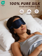 Pure Silk Eye Mask And Envelope Pouch Set 2Pcs